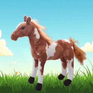 NEW Plush Paint Horse 12" Stuffed Fur Easter Spring Birthday Gift